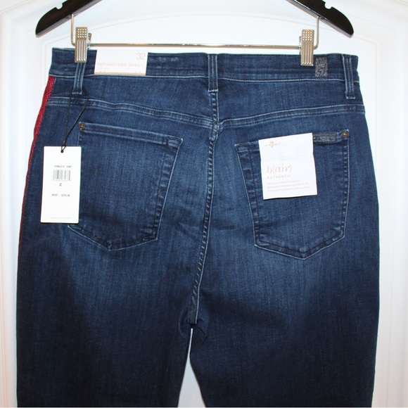 7 For All Mankind High Waist Ankle Skinny jeans (women’s 32) (NWT) - Picture 6 of 13